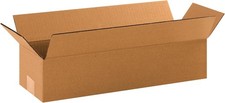 25 Shipping Boxes 19"L x 6"W x 4"H, Corrugated Cardboard, Moving, Storage