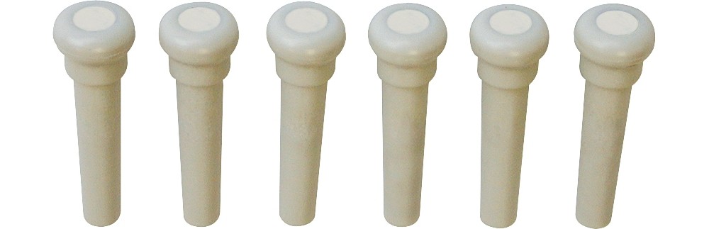 Graph Tech Tusq Ivory Acoustic Guitar Bridge Pins White Pearl Dot 4mm dot