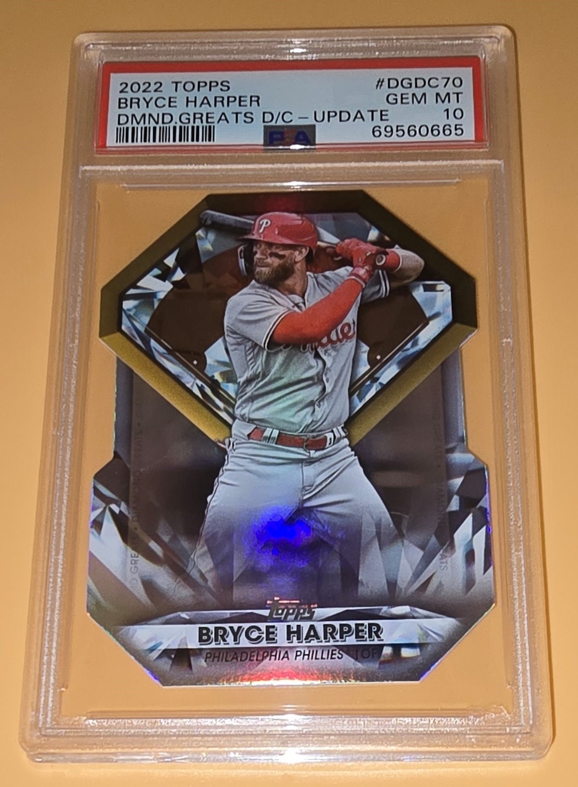 Bryce Harper PSA 10 Low Pop Die-Cut Insert 2022 Topps Baseball Diamond Greats view 2