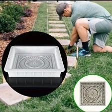 DIY Garden Path Concrete Mold Antique Brick Design 32x32cm Square