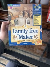 Sealed Family Tree Maker Version 5 Br derbund 11-CD Gift Set Windows 98-95