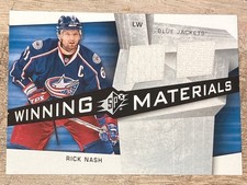 E1641 2008-09 SPx #WM-RN Rick Nash Winning Materials Game Used New York Columbus