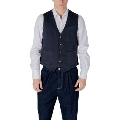 Gianni Lupo Blue Cotton Suit