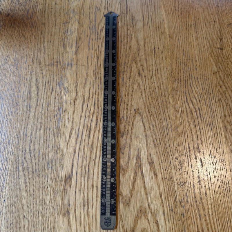 Brass Printers Vintage Ruler Gauge Turtles Standard Gauge, New York 13-1/2”