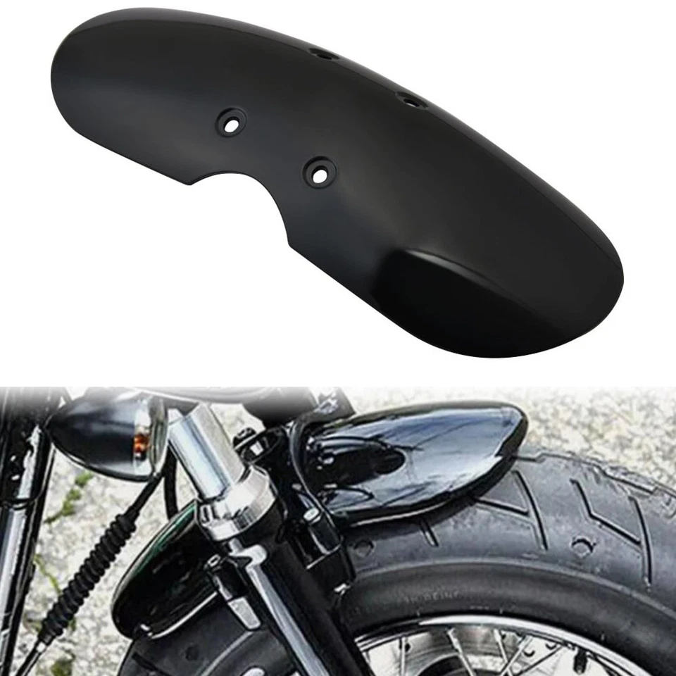 Черное короткое переднее крыло из пластика ABS брызговик подходит для Triumph Bonneville T100 2001-2020 - Изображение 2 из 4