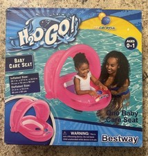 H2O Go  Baby Care Seat Pool Float - Pink - Detachable Sun Shade Ages 0-1 - NWT