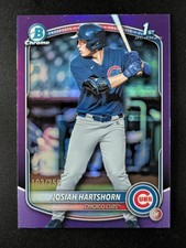 2025 Bowman Draft JOSIAH HARTSHORN 103/250 1st RC Chrome Purple Ref. #BDC-21