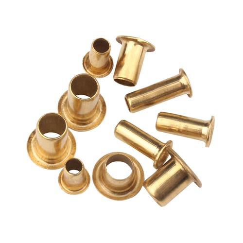 M4 Brass Tubular Rivets Vias Rivet Nuts Through Hole Rivets Hollow Grommets New - Picture 3 of 12