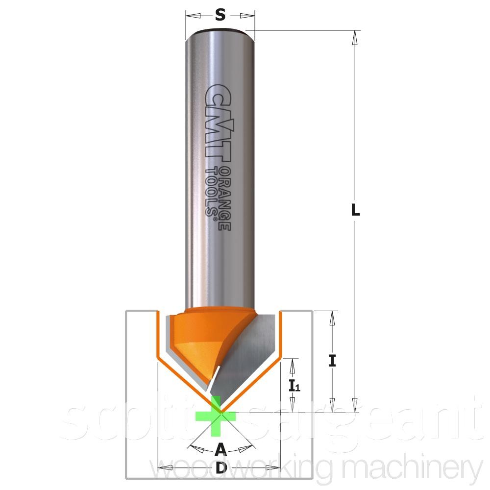 CMT 915 V-Grooving Bit 90 DEG TCT S-8 D-9.5X12.7 Price is Inc VAT@20%