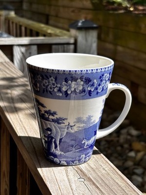 SPODE Blue Room Collection Mug 2006 ''Milkmaid'' Cows Sheep Tea Coffee Cup