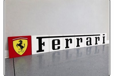 Amazing 80  8 Piece Supercar Italian Racing Vintage White  Garage Sign