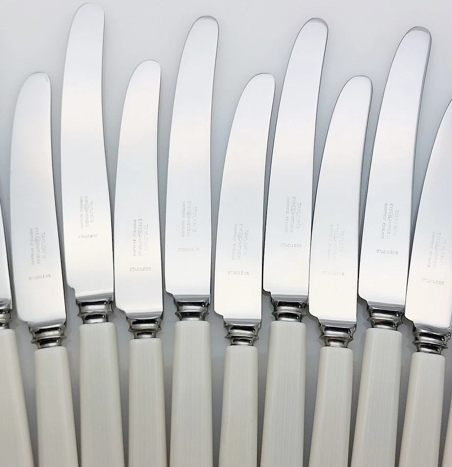 Faux Bone Handle Dinner & Side/dessert Knives Sets #1 Taylors Eye Witness - Image 4 of 4