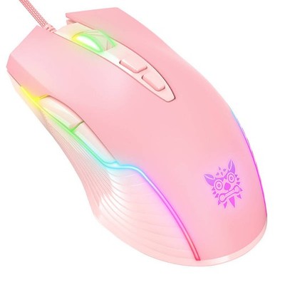 ONIKUMA GAMING-MAUS CW905 FÜR PC PS4 XBOX ERGONOMISCH MIT LED PINK MIT DPI