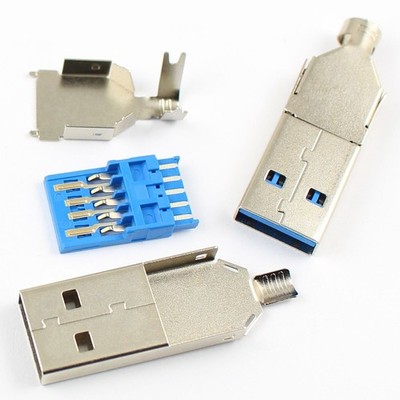 5Pcs USB 3.0 Type A Male 9 Pin Three Types Plug Connector #cv