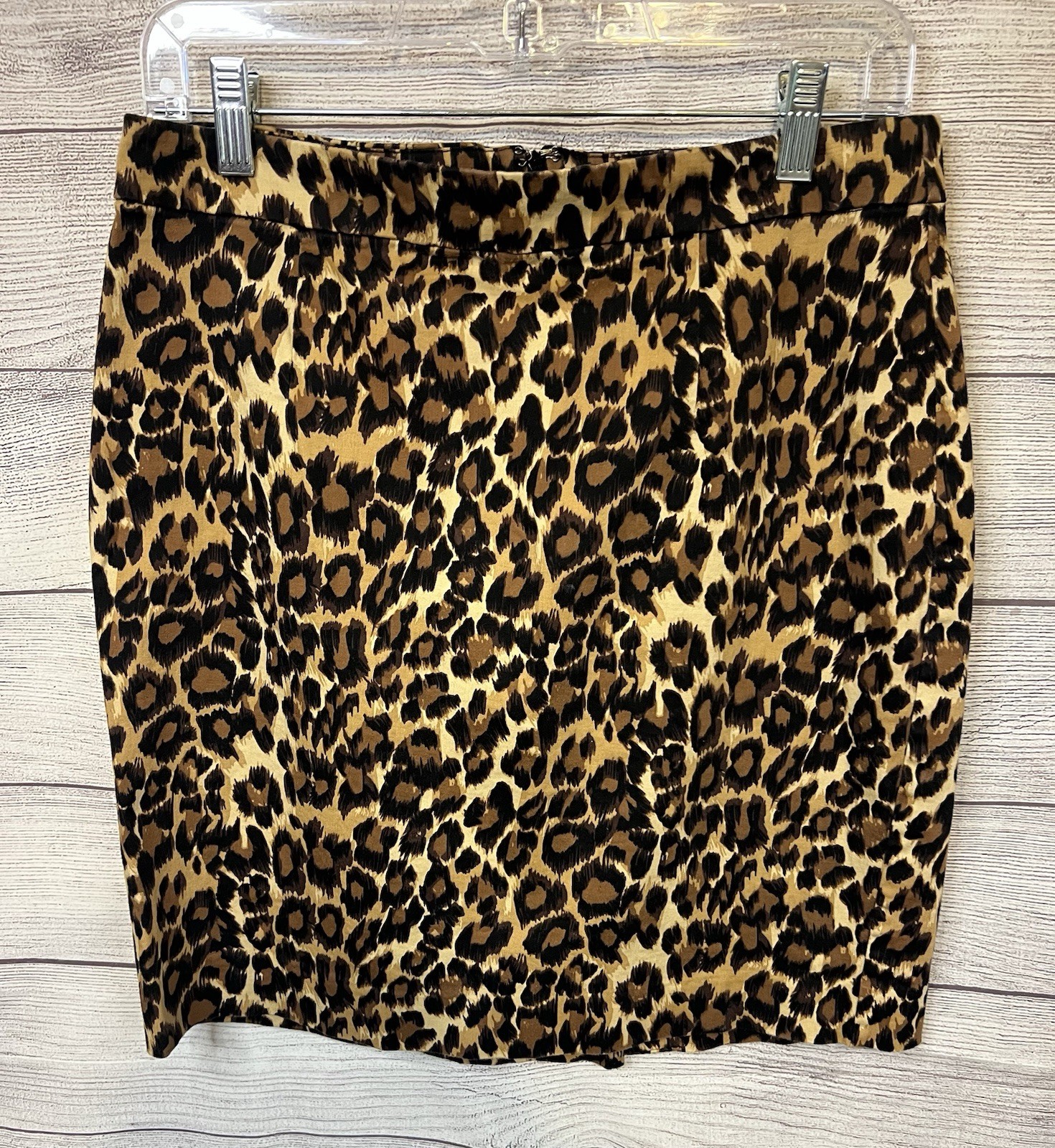 Gap Womens sz 6 Brown & Black Leopard Print Cotton Casual Mini Skirt
