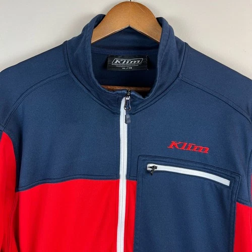 Klim Glacier Jacket Mens XL Red Navy Full Zip Lightweight Performance Breathable image 3