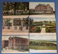 Lot of 6 antique 1900s undivided postcards MASSACHUSETTS Boston Brockton Lenox