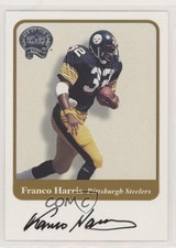 2002 Fleer Throwbacks Greats of the Game Auto Franco Harris Auto HOF 0c3