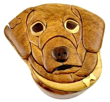 Dog - Secret Wooden Puzzle Box