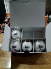 Miller Lite Beernaments Christmas Ornaments Partial Set Of 4 New In Box No Beer