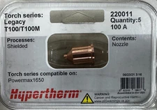 HYPERTHERM 220011 100 A NOZZLE 5 PACK
