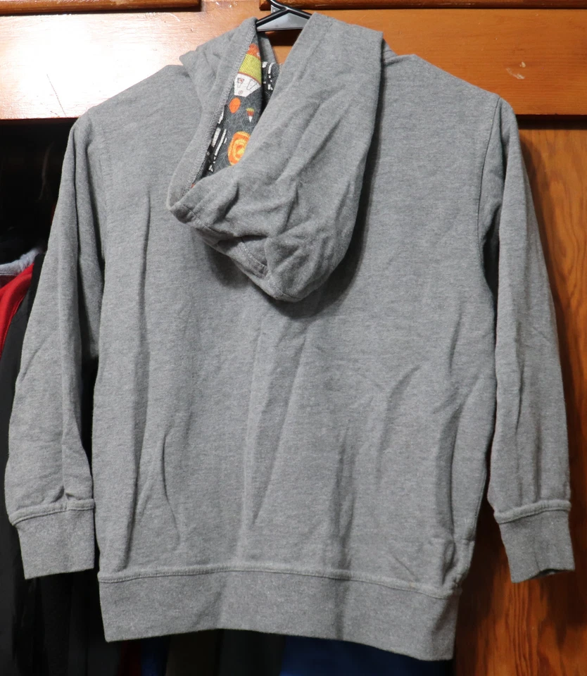 Disney Parks Star Wars Droid Reversible Hoodie Gray Full Zip Youth Medium YM 7/8 - Image 4 of 4