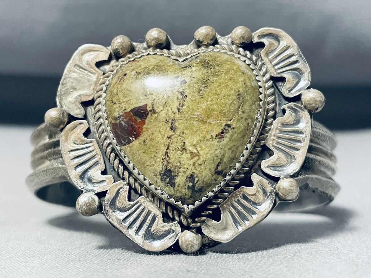 Special San Felipe Green Turquoise Sterling Silver Bracelet Special San Felipe Green Turquoise Sterling Silver Bracelet