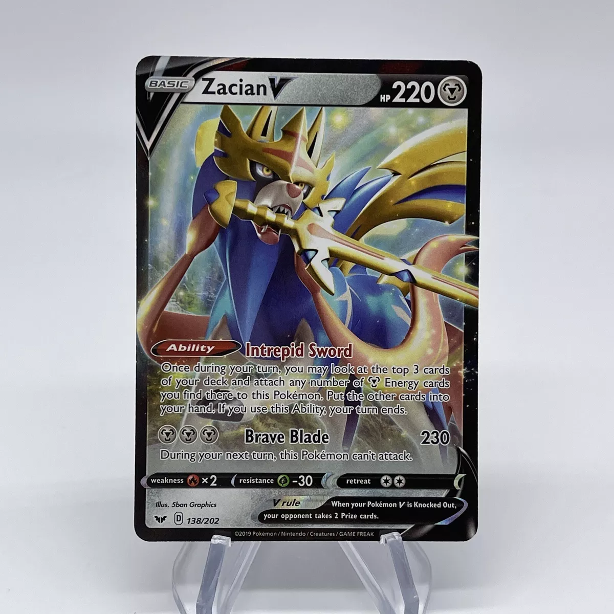 Zacian V - 138/202 - Sword & Shield - Holo Ultra Rare - LP - Pokemon TCG