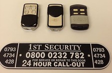 1 NEW NECO TYPE BLACK AND CHROME Remote Control Transmitter Key Fob