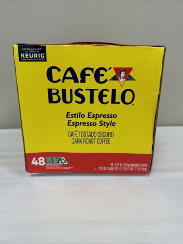 Cafe Bustelo Espresso Style Coffee Keurig K-Cup Pods, Dark Roast, 48/Box