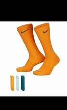 sz L Men's Nike Everyday Plus Socks Dri FIT 3Pk Teal Jade Sundial SX6888-932 New