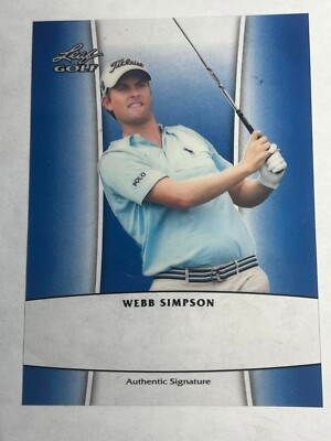 2012 Leaf Metal BLUE LAMINATE PROOF MISSING AUTO #/10 Webb Simpson