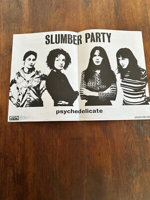 SALE Rare SLUMBER PARTY Psychedelicate Promo Poster Kill Rock Stars Ad Detroit