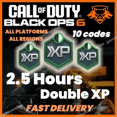 [2.5HOURS]Call of Duty Black Ops 6 BO6 COD 2XP Double XP Rank Codes - 10CODES