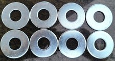 8 Washer Toss Game Replacement Paintable Washers 2-1/2" Silver 3 OZ Each