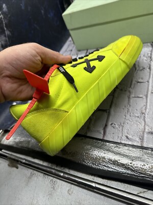 Off-White Vulcanized Low Fluo Yellow - 11.5 US M - 45 EU - | eBay