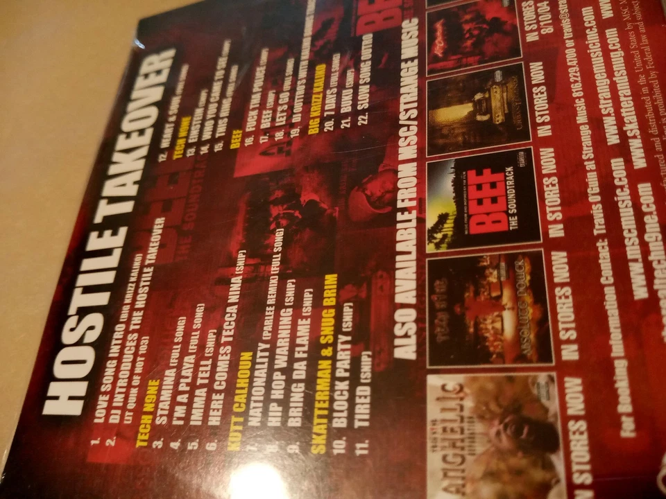 Tech N9ne - Hostile Takeover CD krizz kaliko beef strange music Brand new sealed - Imagem 3 de 4