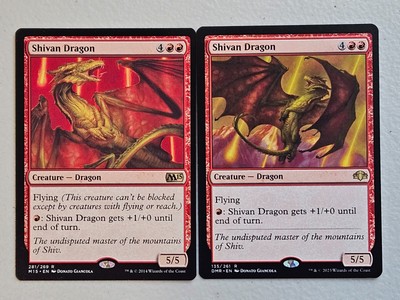 MTG 2x Shivan Dragon Various Sets Light Play