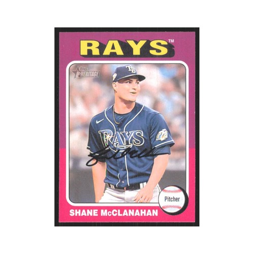 Shane McClanahan 2024 Topps Heritage 225 Tampa Bay Rays Baseball Card