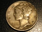 1936-D 90% Silver Mercury Head Dime VF