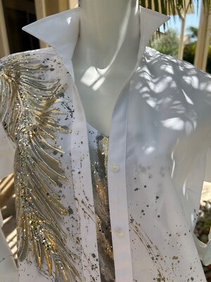 WOMENS -ART TO WEAR!! !BLOUSE SET -SIZE (M)