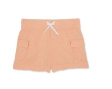 Wonder Nation Girls Pull-On Shorts size Small Peach Elastic Waist Drawstring New