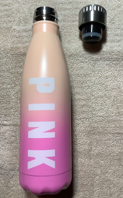 Gourde En Verre Victoria's Secret 20 Oz – Rose Avec Bouchon Silicone – Bouteille Réutilisable – Neuf