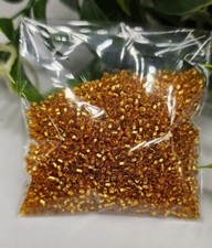 10/0 Czech Gold Crystal Seed Beads. Preciosa Brand. 15 Gr.