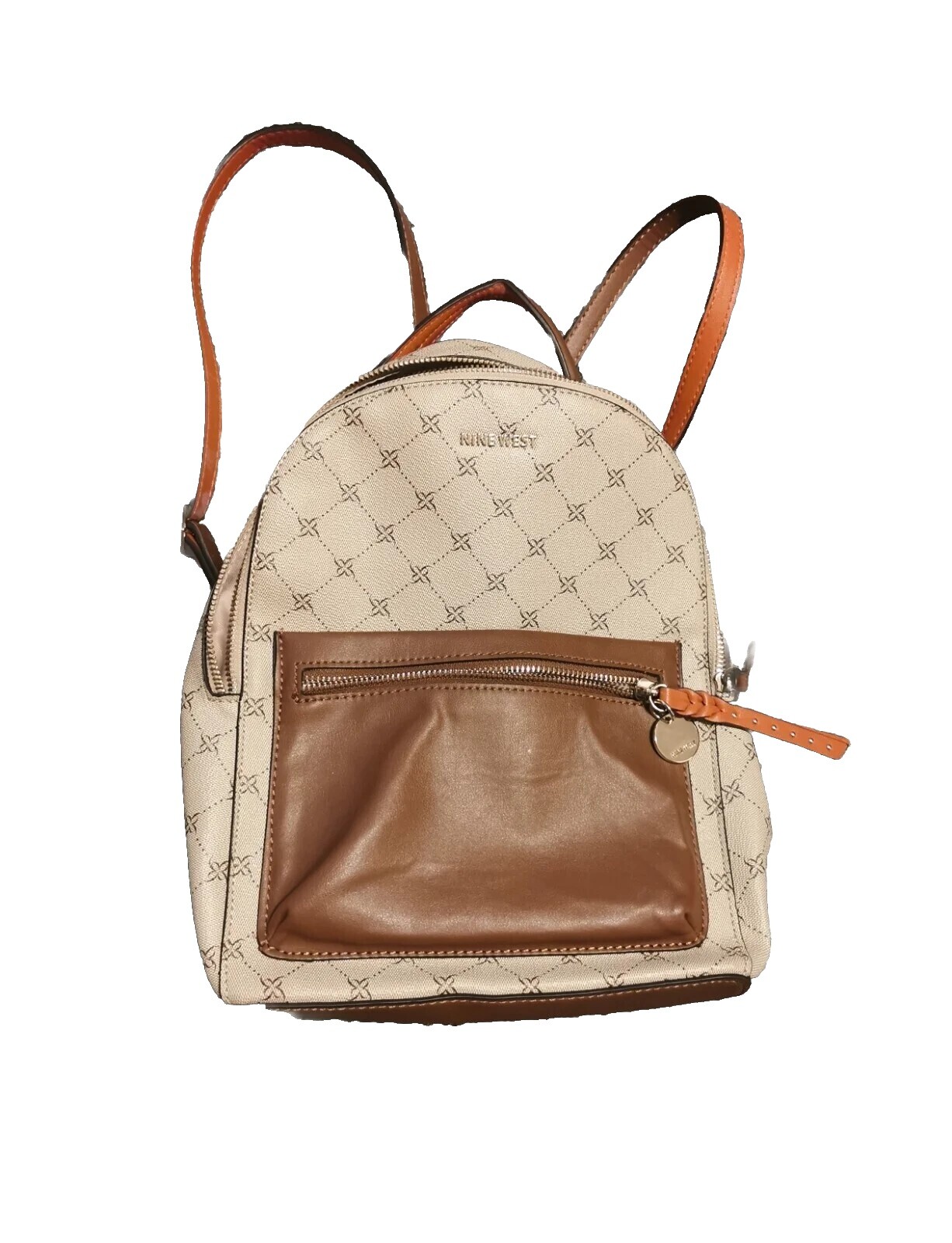 Frye Melissa Mini Leather Backpack Cognac Brown Travel School Bag Purse Zip Boho Frye Melissa 100% Genuine Leather Women main image 4