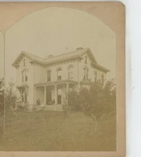 Late Balph's Residence Bellevue PA Pennsylvania Stereoview c1870