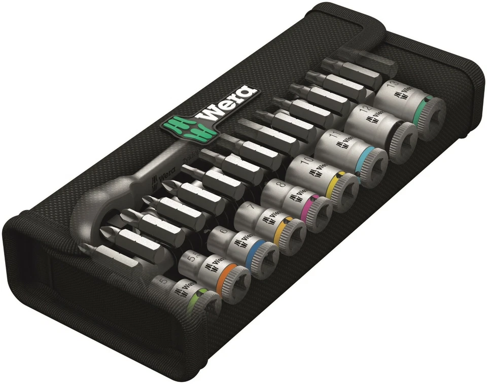 Wera 8100 SA 8 Zyklop Metal Switch Socket Set 1/4" Drive Metric 05004018001 - Image 2 of 4
