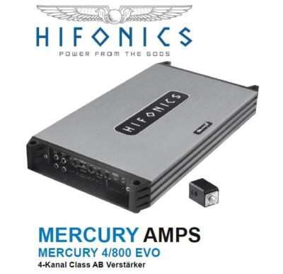 Hifonics MERCURY IV/800 EVO Class A/B Analog 4-Channel Amplifier 800 Watt RMS 