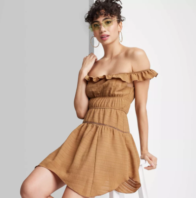 leana mini dress Leana Mini Dress in Dark Wild Flower Cantaloupe