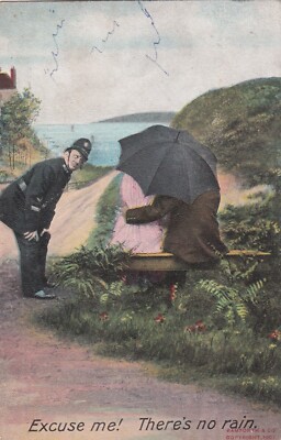 GBP007) PC GB Novelty,  Excuse me!  There s no rain .,  Policeman speaking to pe